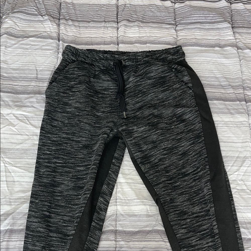 Gray and Black Jogger Pants